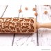 Natural Wood Embossed Laser Engraved Cat Rolling Pin - B074LW7C3G